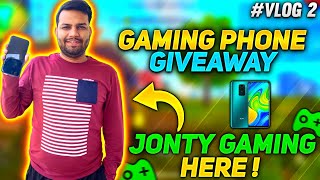 VLOG 2  GAMING PHONE GIVEAWAY  JONTYGAMING BOOYAH TV  GARENA FREEFIRE BATTLEGROUND [upl. by Acima]