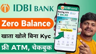 idbi bank account opening online  how to open zero balance account in idbi bank [upl. by Beckett368]