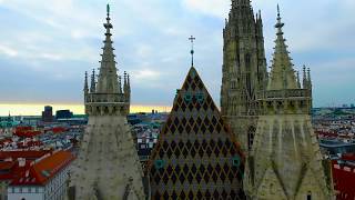 Vienna Wiedeń drone footage Hofburg amp Schonbrunn Palace Albertina Cathedral of Sts Stephen Opera [upl. by Fenn]