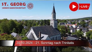 Gottesdienst am 20102024 LIVE aus der St Georg Kirche Rabenstein [upl. by Nolita]