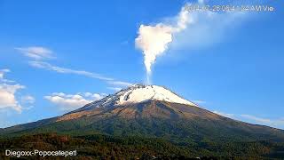 Impresionante Amanecer Del Volcan Popocatepetl 26 De 2024 [upl. by Anav]