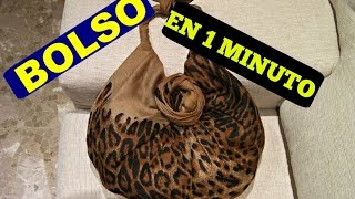 MANUALIDADES Como hacer un Bolso EN UN MINUTO sin costuras  HOW TO MAKE A BAG IN A MINUTE [upl. by Alaster]