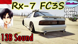 GTA V INDONESIA  13B Rotary sound mod  Mazda RX7 Savanna FC3S [upl. by Bergin]