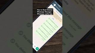 How to Read Deleted Whatsapp Messages  Whatsapp useful tips [upl. by Cornia303]