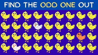 30 Puzzles for GENIUS  Find the ODD One OutCartoon Edition  👩 Easy Medium Hard level [upl. by Aleira413]