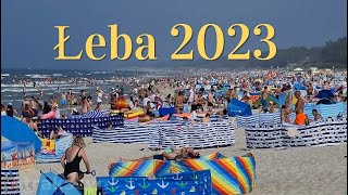 Łeba 19082023 Plaża Deptak Atrakcje [upl. by Ameluz]