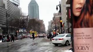 Montreal Downtown In Winter McGill Concordia [upl. by Asinla]