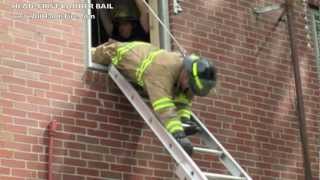 Firefighter Safety amp Survival Head First Ladder Bail [upl. by Nemrak]