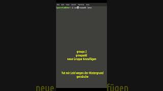 Linux Terminal Kurs 39  groups 2  neue Gruppe hinzufügen [upl. by Jocelyne204]