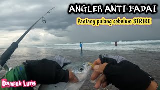 ANGLER ANTI BADAI‼️walaupun hujan tetap mancing sampai dapat STRIKESilverdartlightshore [upl. by Dylan486]