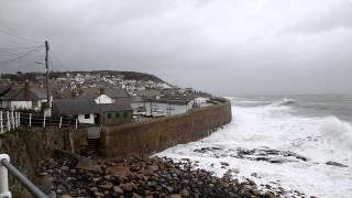 Mousehole Storm High Tide 8th Feb 2014 [upl. by Earla]