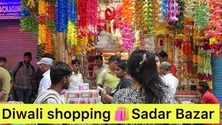 SADAR BAZAR DELHI  DIWALI 🪔 SHOPPING 🛍️  Sadar Bazar Delhi  HOME DECORE  latest collection [upl. by Nanyk]