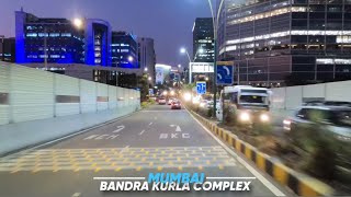 Bandra Kurla Complex Sunset Drive  4K  Premium Financial District in Mumbai [upl. by Bodwell]