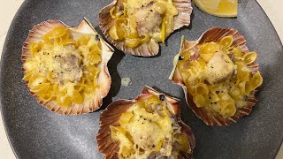 Baked Scallops with Pasta in Shells [upl. by Zinn]