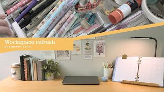 🌱 Organizing my desk and drawers  Workspace refresh [upl. by Garin]