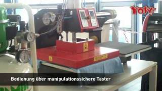 Produktvideo Secabo TC D5 PneumatikDoppelplattenTransferpresse [upl. by Ludovick]