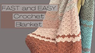 FAST and EASY Crochet Blanket Fall Vibes Blanket Video TutorialCrochet Pattern Beginner Friendly [upl. by Kara-Lynn]