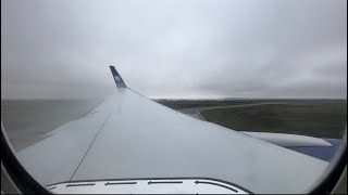 Icelandair B767319ER landing to Keflavík Intl Airport BIKFKEF RWY 19 wing view [upl. by Charmion]