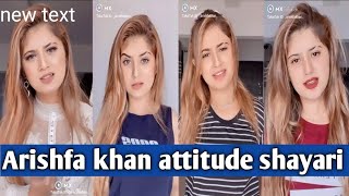 Arishfa khan latest new Shayari  new attitude shayari of arishfa khan [upl. by Nnyla]