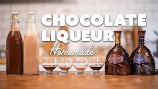 Homemade Chocolate Liqueur  FAST EASY RECIPE [upl. by Jareb]