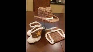 How to crochet cowboy boots Botas vaqueras a crochet [upl. by Miles]