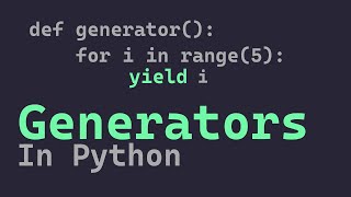 Generators in Python  yield keywork in python  Python for beginners [upl. by Afatsom39]