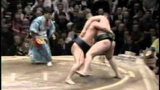 Kotooshu vs Hakuho hatsu 2007 [upl. by Akina523]