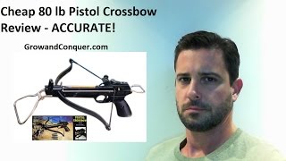 80 Lb Pistol Crossbow Review ACCURATE [upl. by Basilio]