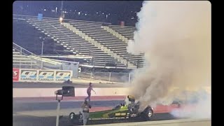 NHRA dragster almost blows up failure ￼￼ [upl. by Maridel969]