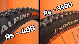 Cheap Cycle Tyre vs Expensive MTB Tyre  Ralson vs Vittoria vs Entity MTB Cycle Tyre Comparison [upl. by Klarika998]