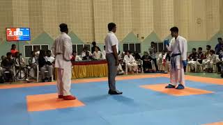 1st ShobuKai International Karate Championship2019FinalAadilTelangana Vs ArunChennai  India [upl. by Agnese]