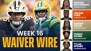 Fantasy Football Week 16 Waiver Wire Pickups  MustHave Players to Add to Your Roster 2024 [upl. by Shaine]