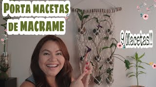 Tapiz de MACRAMÉ para 9 plantas 🌾🌵🌲🌳  Maceteros de Macramé SUBTITULADO [upl. by Cadel675]