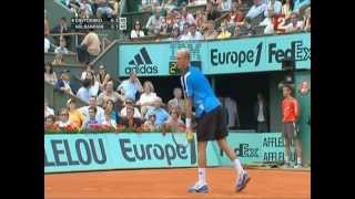 Nikolay Davydenko vs David Nalbandián Roland Garros 2007  2º parte [upl. by Ahsitan191]