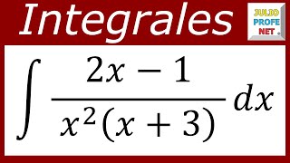 INTEGRACIÓN POR FRACCIONES PARCIALES  Ejercicio 7 [upl. by Barthel728]