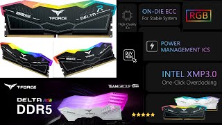 TEAMGROUP TForce Delta RGB DDR5 Ram 32GB Kit 2x16GB 6000MHz PC548000 CL40 Desktop Memory Ram [upl. by Aneerhs]