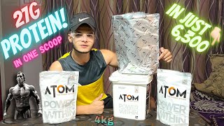 Asitis Atom whey protein review😍😱 27g protein in one scoop💥 [upl. by Aihsia993]