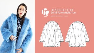 Joseph Fauxfur Oversized Coat  Digital PDF Sewing Pattern  Teaser [upl. by Ibmat702]