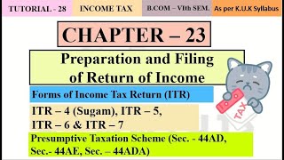 Forms of Income Tax Return  ITR4 Sugam ITR5 ITR6 amp ITR7  CH23 [upl. by Odlavu]