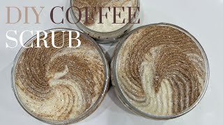 DIY COFFEE SUGAR SCRUB  HOMEMADE EXFOLIATING FOAMING COFFEE SCRUB [upl. by Verdha750]