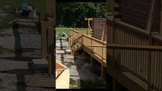 Deck Compilation logcabin construction diy woodworking deckconstruction carpentry [upl. by Kalk]