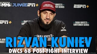 Rizvan Kuniev Happy to Finally Get Contract to UFC After TKO Finish  DWCS 68 [upl. by Janie]