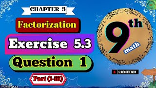 Class 9th Math  Chapter 5 Exercise 53 Question 1 Part iiii Educatoryhub [upl. by Deuno]