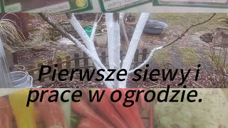 Cięcie i bielenie drzewek owocowych Pierwsze siewy Roboty w międzyczasie [upl. by Kaete]