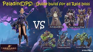 PaladinDPS  Build for raid boss  Tarisland [upl. by Atineb218]