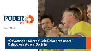 “Governador covarde” diz Bolsonaro sobre Caiado em ato em Goiânia [upl. by Eenhpad]