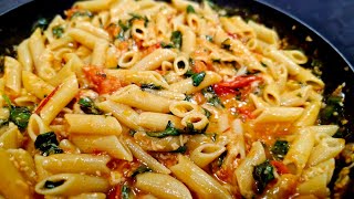 5Ingredient Tomato Basil Pasta Recipe  Quick amp Easy [upl. by Ahsimac379]