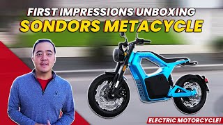 Sondors Metacycle Unboxing amp First Impressions of the 4000 Electric motorcycle metacycle sondors [upl. by Vinay472]