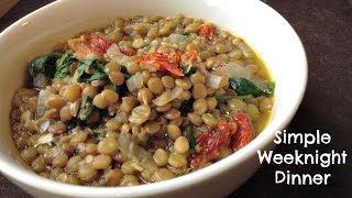 EASY Lentil Soup w Sundried Tomatoes amp Spinach Recipe  Vegan Dinner Brown Vegan [upl. by Atnes]