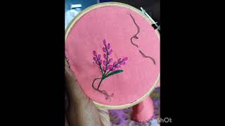 Learning threadworks 🧵 flower making on cotton embroiderythread embroidery [upl. by Asyle317]